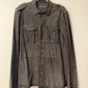 Vintage John Varvatos Suede Button Up Jacket